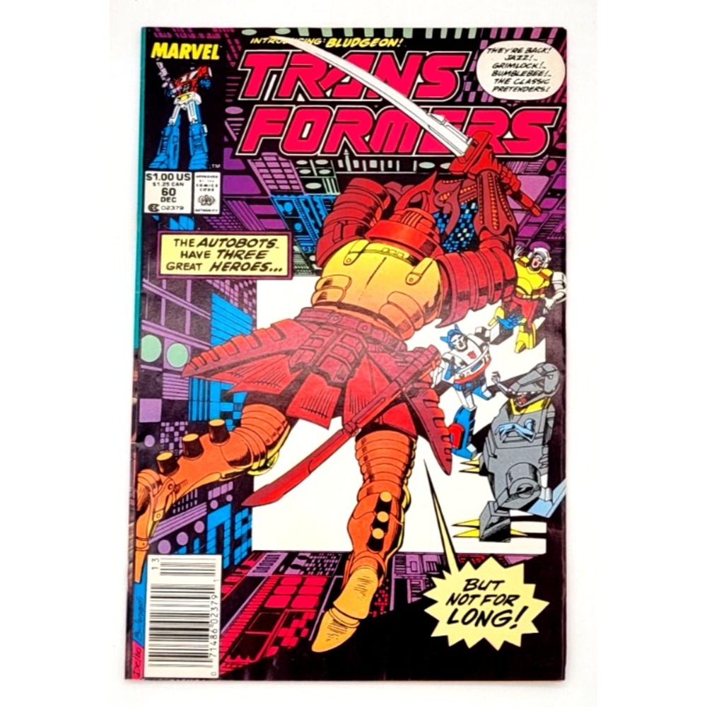 TRANSFORMERS #60 (1989) /VF+/ 1ST CAMEO OF PRIMUS MARVEL COMICS